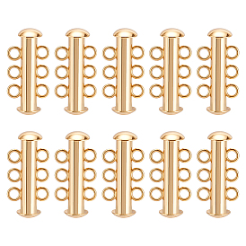 10шт. трубчатые латунные защелки-фиксаторы, 4 нитей, 8-луночное