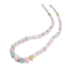 Нити градуированных бусин из натурального магнезита, круглые