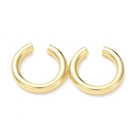 Rack Plating Brass Ring Cuff Earrings for Women, Long-Lasting Plated, Lead Free & Cadmium Free