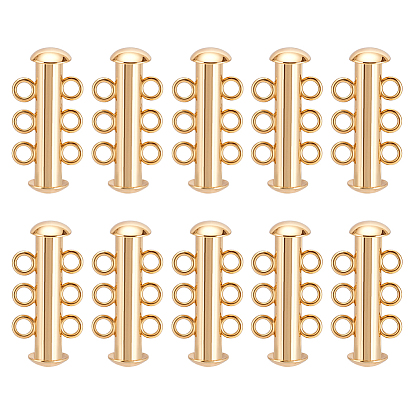 10шт. трубчатые латунные защелки-фиксаторы, 4 нитей, 8-луночное