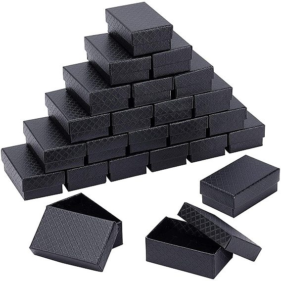 Картонные коробки ювелирных изделий, с губкой внутри прокладки, прямоугольные, для юбилеев, свадьбы, Дни рождения