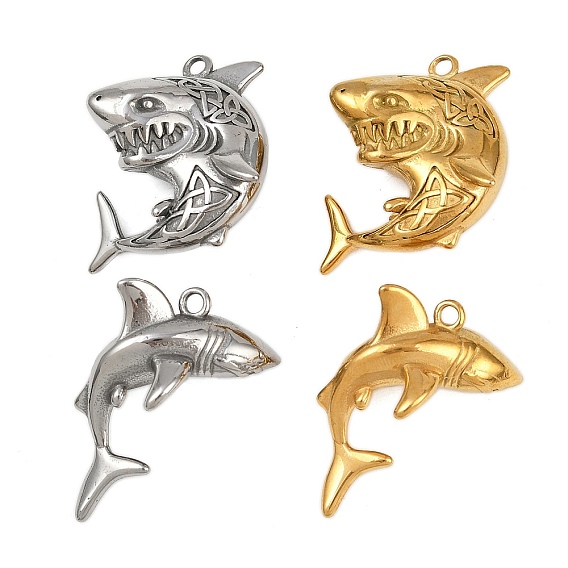 304 подвески из нержавеющей стали в виде морских животных, акул амулеты