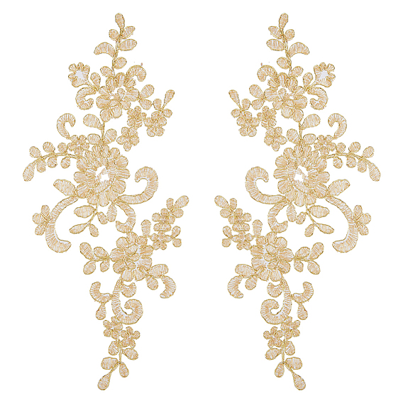 Компьютеризированная вышивка цветочные аппликации из полиэстера, пришиваем украшения к фурнитуре