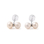 925 Sterling Silver Studs Earring, with Natural Pearl