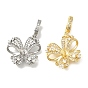 Латунные микро-паве прозрачные кубические цирконии европейские подвески-шармы, привязка поручительств, за половину пробурено бисера, без кадмия, без никеля и без свинца, очарование бабочки