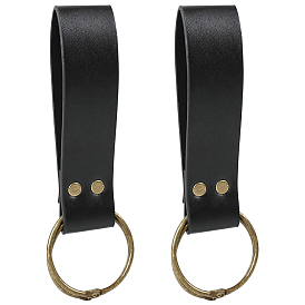 2 Прямоугольный кулон из искусственной кожи в стиле средневековья. С кольцом из сплава, аксессуары для юбки викингов эпохи Возрождения, античная бронза