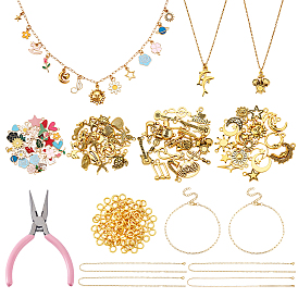 Сделай сам 304 наборы для изготовления браслетов и ожерелий из нержавеющей стали и подвесок из сплава