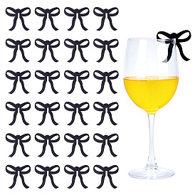 25Шармы из акрилового бокала для вина, маркер для напитков, бантом