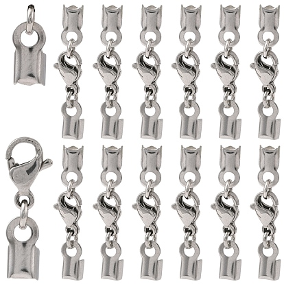 20шт 304 застежки-карабины из нержавеющей стали, с мозг заканчивается