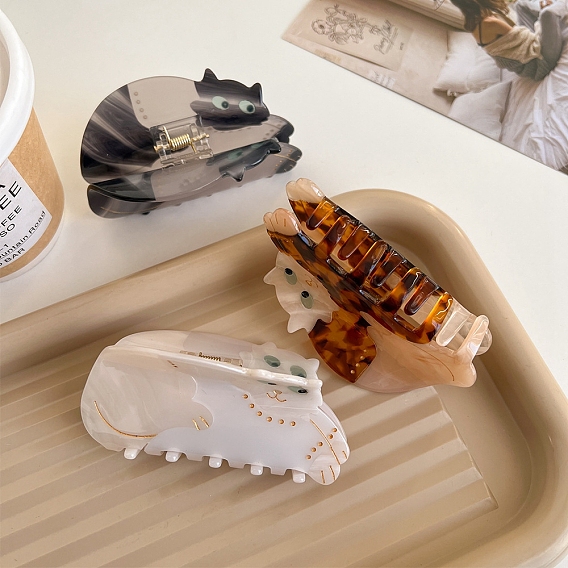 Заколки для волос в форме когтей из ацетата целлюлозы, форма кошки
