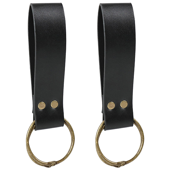 2 Прямоугольный кулон из искусственной кожи в стиле средневековья. С кольцом из сплава, аксессуары для юбки викингов эпохи Возрождения, античная бронза