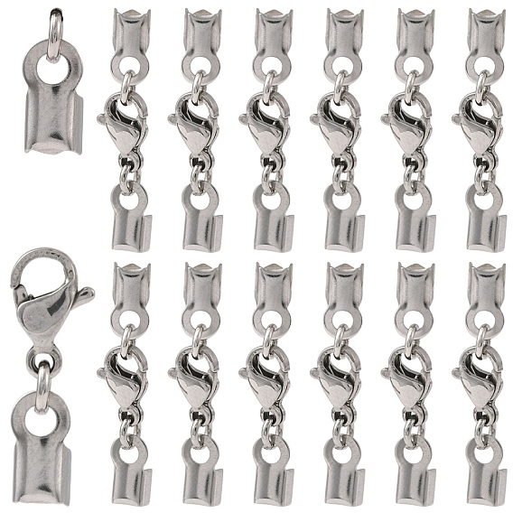 20шт 304 застежки-карабины из нержавеющей стали, с мозг заканчивается