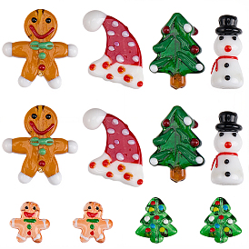 12шт. 6 стили, ручная работа, шероховатые стеклянные бусины, соединенные формы