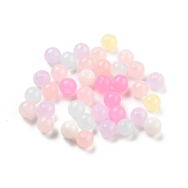 Imitation Jelly Plastic Beads, Round