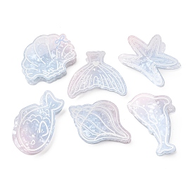 Pinces à cheveux en PVC à motif océan, accessoires pour cheveux pour filles et femmes