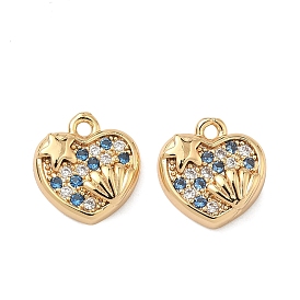 Кулон из циркония, сердце прелести, реальный 18 k позолоченный