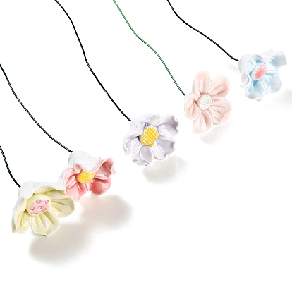 Ceramic Flower Stems with Iron Stem, Decorative Artificial Floral Picks for Vases & Home Decor