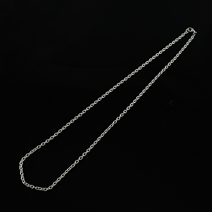 304 Stainless Steel Cable Chains Necklaces, with Lobster Clasps, 20 inch