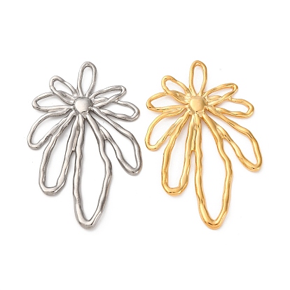 201 подвески из нержавеющей стали, цветочный шарм, вакуумное покрытие pvd