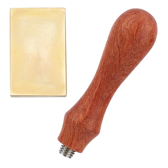 DIY Scrapbook, Including 1Pc Blank Brass Wax Seal Stamp Heads and 1Pc Pear Wood Handle
