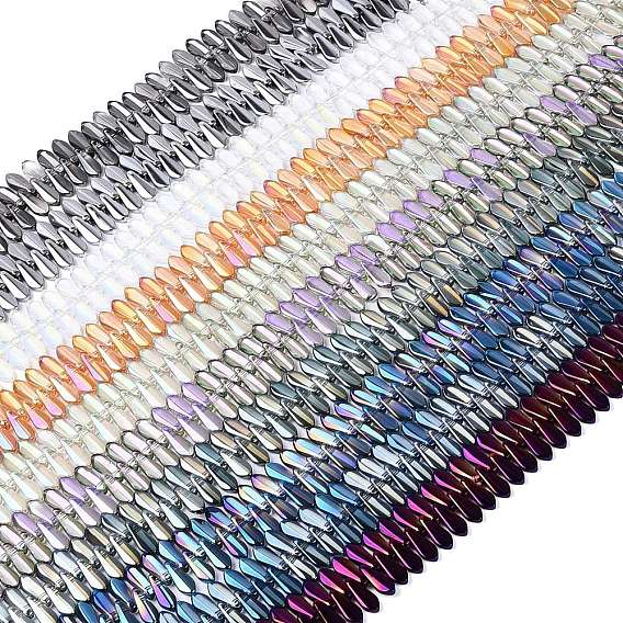 Стеклянные бусины с гальваническим покрытием , слеза