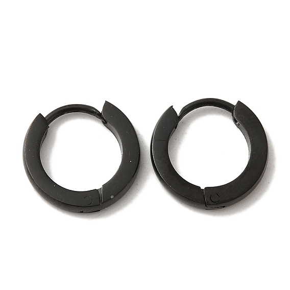 Персонализированные унисекс 304 из нержавеющей стали английском замке Серьги-кольца, гипоаллергенные серьги, толстые серьги-кольца, покрытие черного цвета металла