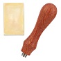 DIY Scrapbook, Including 1Pc Blank Brass Wax Seal Stamp Heads and 1Pc Pear Wood Handle