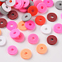 Handmade Polymer Clay Beads, Heishi Beads, for DIY Jewelry Crafts Supplies, Disc/Flat Round