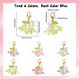 30Pcs Flower Butterfly Acrylic Locking Stitch Marker, with Alloy Lobster Claw Clasps