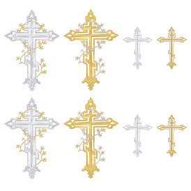 8шт 4 стили компьютеризированной ткани для вышивки гладить/пришивать нашивки, аксессуары для костюма, крестик