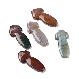 Natural Indian Agate Big Pendants, Cheongsam Charm