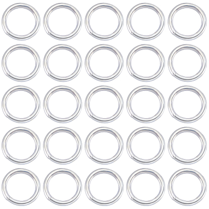 40 шт. 925 открытые кольца из стерлингового серебра, пропил пилой закругленный