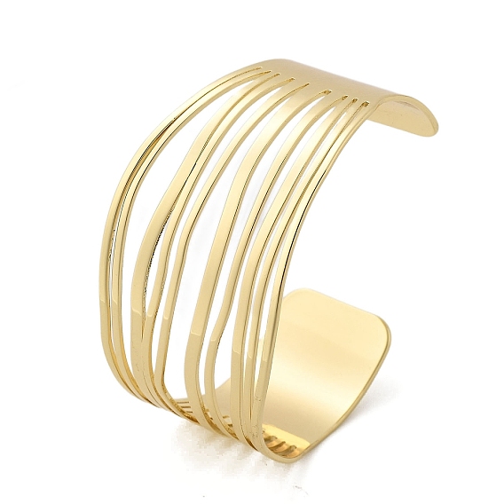 Полые латунные манжеты открытые браслеты, долговечный