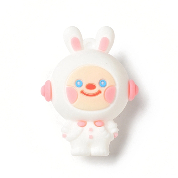 Большие подвески из непрозрачной смолы, милые прелести кролика