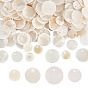 200шт 4 стили натуральные подвески из ракушек капиз, плоские круглые прелести