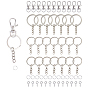 DIY Iron Keychain Makings, with Split Key Rings, Open Jump Rings, Screw Eye Pin Peg Bails and Swivel Lobster Claw Clasps