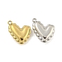 304 Stainless Steel Charms, Heart Charm