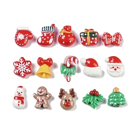 Opaque Christmas Theme Resin Cabochons