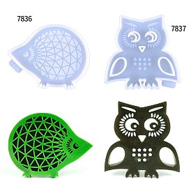 Animal DIY Food Grade Silicone Coaster Molds, Cup Mat Making, Resin Casting Molds, For UV Resin, Epoxy Resin Jewelry Making