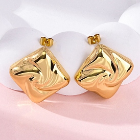 Ромб 304 из нержавеющей стали серьги стержня