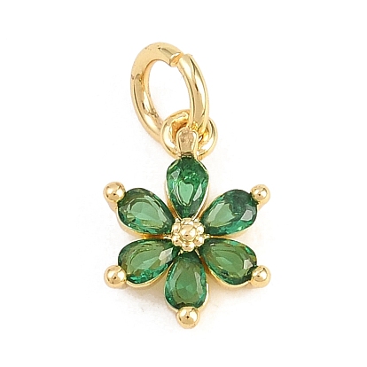 Латунный кулон с микропаве из циркония, , долговечный, стойки покрытие, без свинца и без кадмия