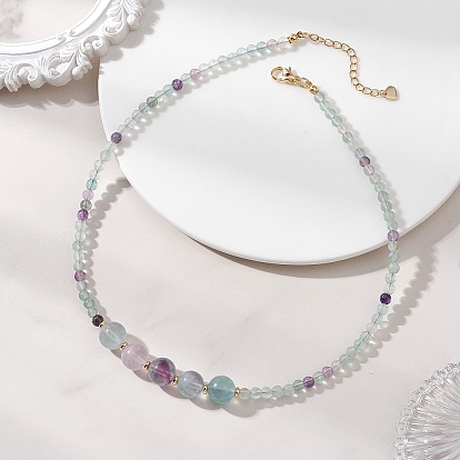 Круглых натуральных бусин с градуировкой по размеру., с 304 концевыми цепями из нержавеющей стали, золотые