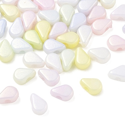 Pearlized Opaque Acrylic Beads, Teardrop