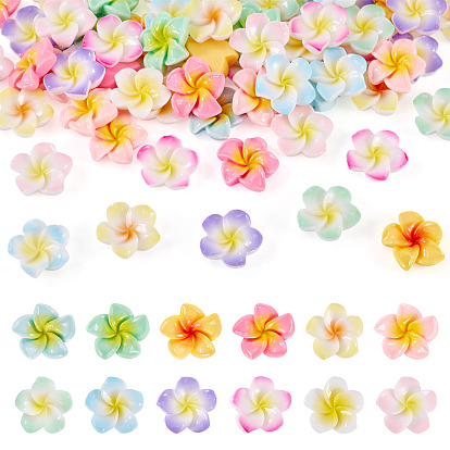 84 шт. 12 стили кабошоны из непрозрачной смолы плюмерия, два тона