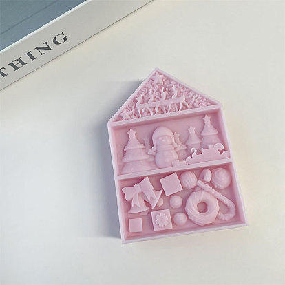 Christmas Gift Box DIY Silicone Candle Molds, for Scented Candle Making