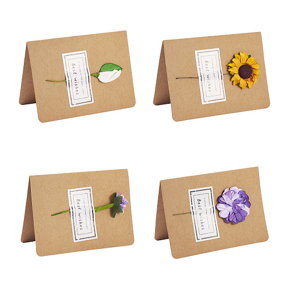 32шт 4цвета бумажные карточки, с сухих цветов, для свадебного душа, свадьба, вечеринка