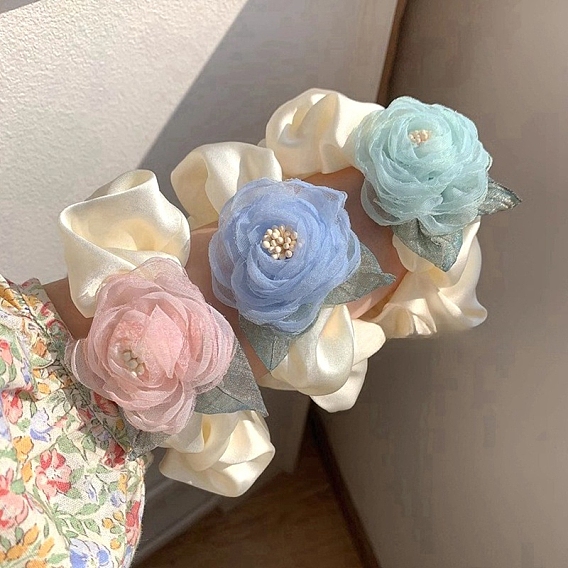 Cloth Hair Ties, Flower