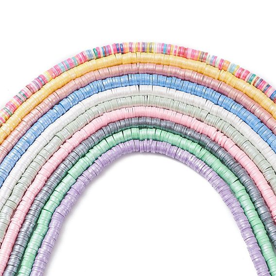 10 пряди 10 цветная нить из полимерной глины ручной работы, для поделок ювелирных изделий, Диск / плоские круглые