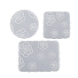 Camelia Pattern Rectangle/Round/Square Food Grade Silicone Coaster Molds, Cup Mat Molds, Resin Casting Molds, for UV Resin, Epoxy Resin Craft Making