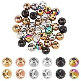 Unicraftale 36Pcs 6 Colors 202 Stainless Steel Rondelle Spacer Beads